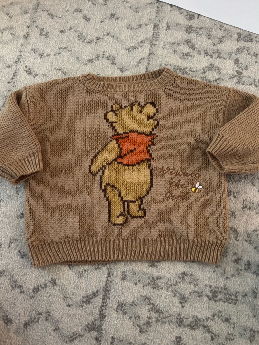 Disney Brown Winnie the Pooh Knit Sweater